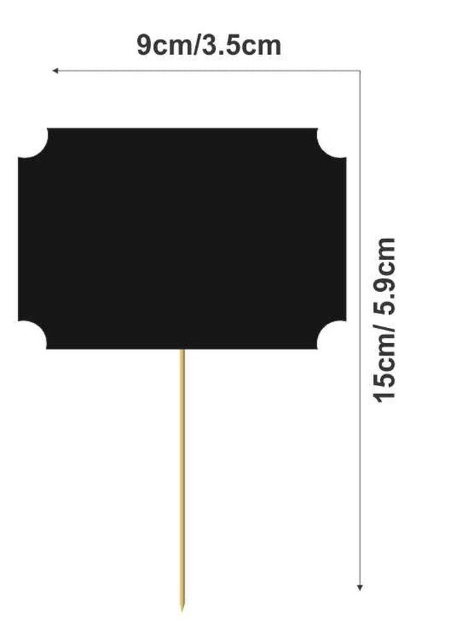 SVM CRAFT® 50 Pieces shape 3 Chalkboard Cupcake Picks Cake Toppers Cheese Markers - Image 2